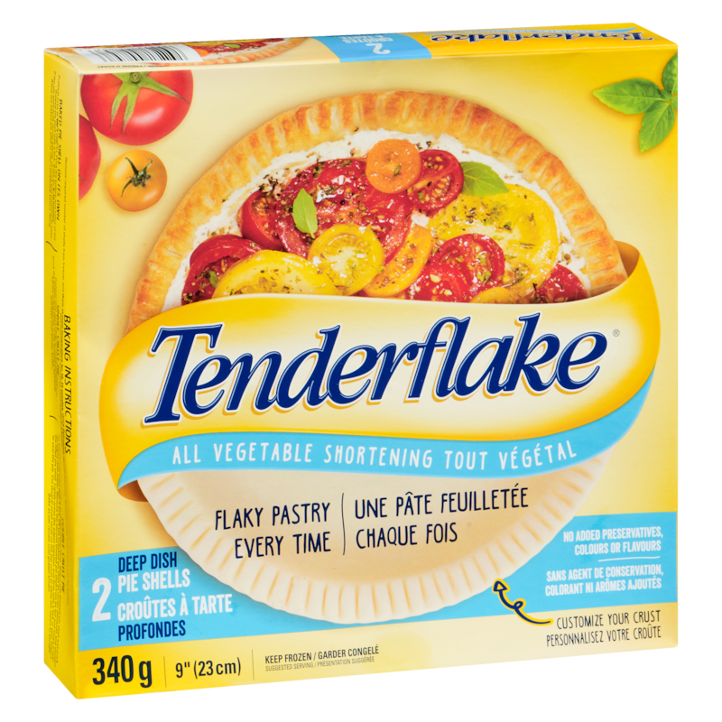 Deep Dish Pie Shells, All Vegetable Shortening