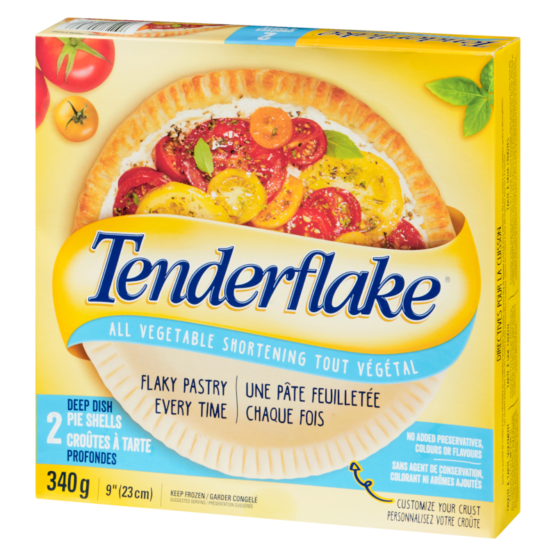 Deep Dish Pie Shells, All Vegetable Shortening