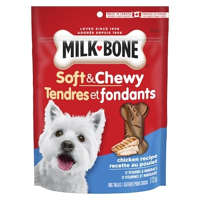Milkbone Soft & Chewy Chicken Recipe Dog Treats 113 g, $2.38/100g
