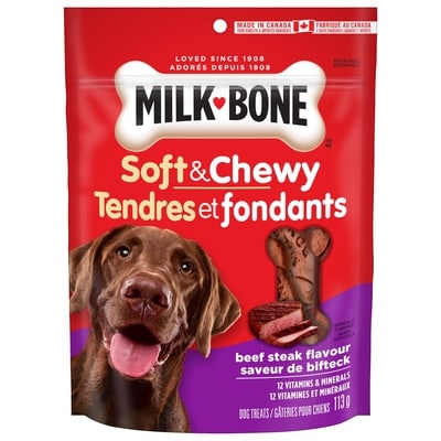 Milkbone Soft & Chewy Beef Steak Flavour Dog Treats 113g 113 g, $2.38/100g
