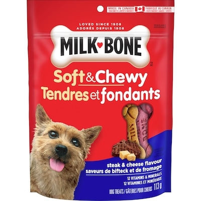 Milk-Bone Gâteries pour chiens à saveur de bifteck et de fromage 113 g, 2,38 $/100g