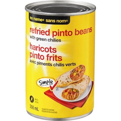 Sans Nom Haricots pinto frits avec piments chilis verts 398 ml, 0,83 $/100ml