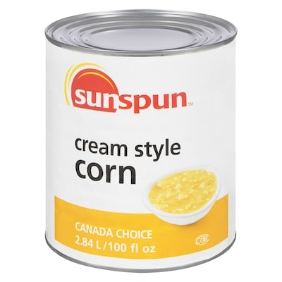 Sunspun Cream Style Corn 2.84 l, $0.42/100ml