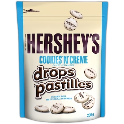 Hershey's Chocolate Drops Cookies And Creme Pouch 200 g, $2.75/100g