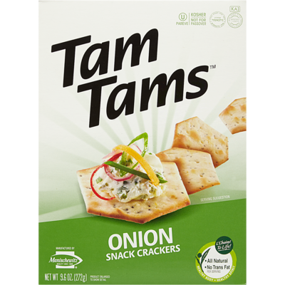 Manischewitz Kosher Tam Tams Snack Crackers, Onion 272 g, $2.94/100g