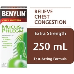 Benylin Extra Strength Mucus & Phlegm Relief 250 ml, $6.60/100ml