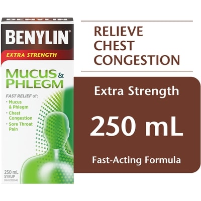 Benylin Extra Strength Mucus & Phlegm Relief 250 ml, $6.40/100ml