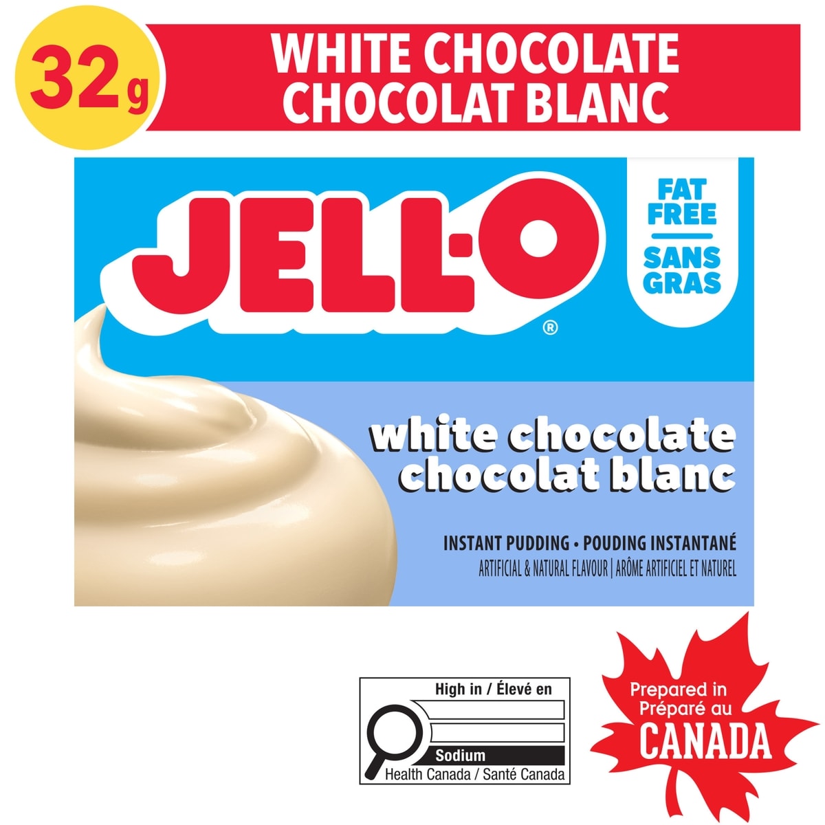 Jell-O Pouding instantané sans gras Chocolat blanc 32 g, 7,78 $/100g