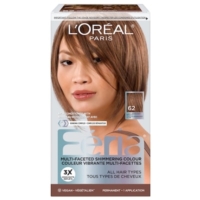 L’Oréal Colorant capillaire Féria 62 châtain iridescent clair 1 ea, 17,49 $/1ch