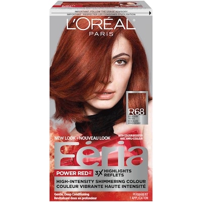L'Oreal Paris Feria Power Red R68-Rich Auburn True Red 1 ea, $15.99/1ea