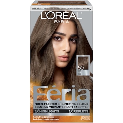 L’Oréal Colorant capillaire nuance 50 Châtain moyen Feria 1 ea, 17,99 $/1ch