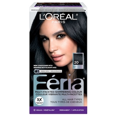 L’Oréal Colorant capillaire 20 noir Féria 1 ea, 18,49 $/1ch
