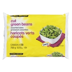 Sans Nom Haricots verts coupés 750 g, 0,40 $/100g