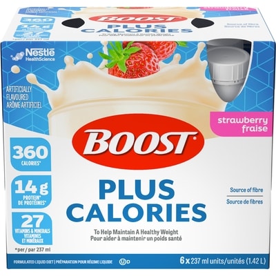Nestle Health Science Boisson nutritionnelle complète plus BOOST  paquet de 6 6x237.0 ml, 0,91 $/100ml