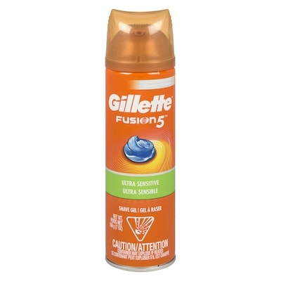 Gillette Fusion5 Ultra Sensitive Shave Gel 198 g, $3.53/100g