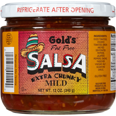 Golds Extra Chunky Salsa, Mild 482 g, $1.04/100g