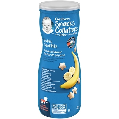 Nestlé Gerber PUFFS, Banana, Baby Snacks 42 g, $8.31/100g