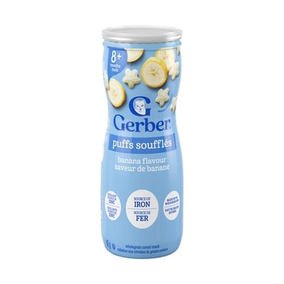 Nestlé Gerber Soufflés saveur Banane, collation, 8 mois et plus 42 g, 9,50 $/100g
