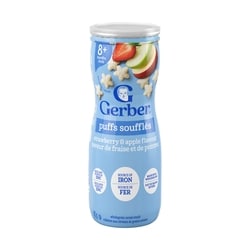 Nestlé Gerber Apple Strawberry Puffs 42 g, $9.50/100g