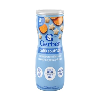 Nestlé Gerber Soufflés saveur Patate douce, collation, 8 mois et plus 42 g, 9,50 $/100g