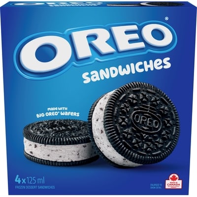 Nestlé Christie Oreo Frozen Dessert Sandwiches 4x125.0 ml, $1.46/100ml
