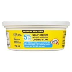 No Name Light 5% M.F. Sour Cream - 250 ml | Zehrs