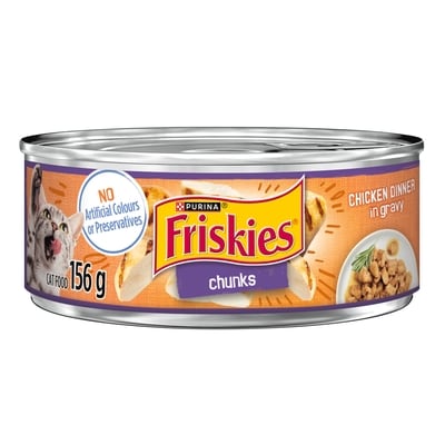 Purina Friskies Chunks Wet Cat Food Chicken Dinner 156 g, $0.58/100g