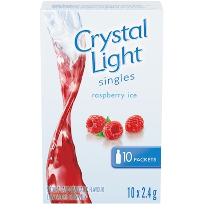 Crystal Light Cristal Léger Individuels, Framboise Glacée 24 g, 19,96 $/100g