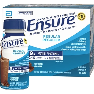 Ensure Regular Nutritional Supplement Shake, Chocolate Bottles 6x235.0 ml, $1.03/100ml