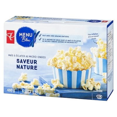 Maïs à éclater au micro-ondes, saveur nature