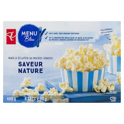 Maïs à éclater au micro-ondes, saveur nature