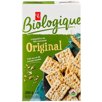 PC Biologique Craquelins de blé concassé original Biologique 200 g, 2,00 $/100g