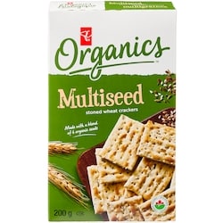 PC Organics Organic Multiseed Stoned Wheat Crackers 200 g, $2.25/100g
