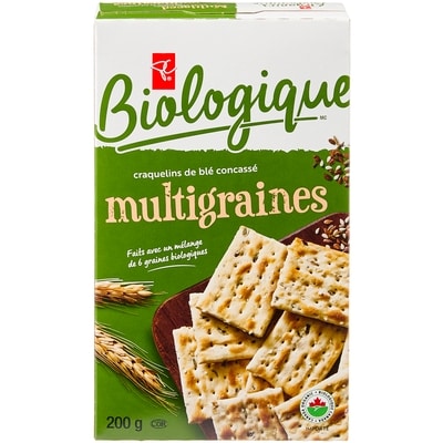 PC Biologique Craquelins de blé concassé multigraines Biologique 200 g, 2,00 $/100g