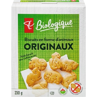 PC Biologique Biscuits en forme d’animaux originaux Biologique 250 g, 1,80 $/100g