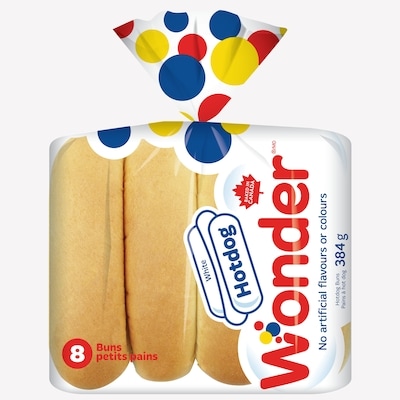 Wonder Pains à hot dog blancs - 8 8x44.5 g, 1,12 $/100g