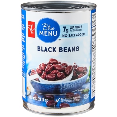 PC Blue Menu Black Beans 540 ml, $0.37/100ml