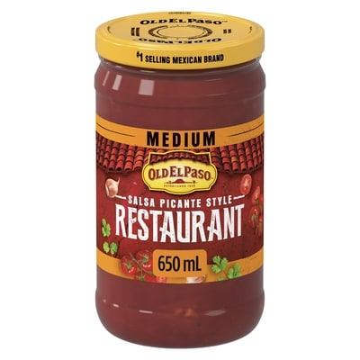 Old El Paso Restaurante Picante Salsa, Medium 650 ml, $1.00/100ml