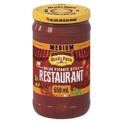 Old El Paso Restaurante Picante Salsa, Medium 650 ml, $1.00/100ml