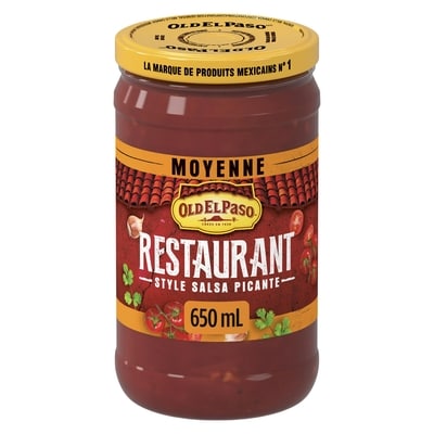 Old El Paso Salsa Picante Restaurante moyenne 650 ml, 1,00 $/100ml