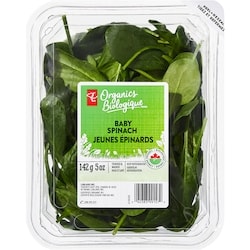 PC Biologique Jeunes épinards biologiques 142 g, 4,23 $/100g