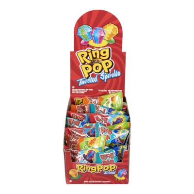 Ring Pop Sucettes spiralées aux fruits 24x14.0 g, 4,91 $/100g