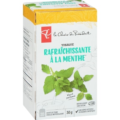 Tisane rafraîchissante à la menthe