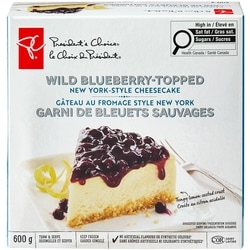 President's Choice Wild Blueberry-Topped New York-Style Cheesecake 600 g, $2.08/100g