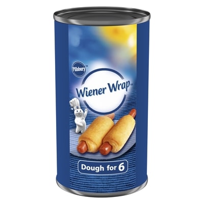 Pillsbury Wiener Wraps, Refrigerated Dough, Ready to Bake, 6 ct 200 g, $1.25/100g