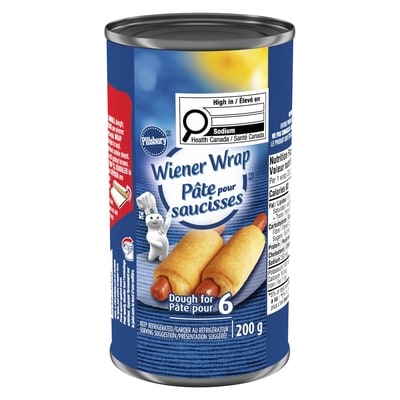 Wiener Wraps, Refrigerated Dough, Ready to Bake, 6 ct