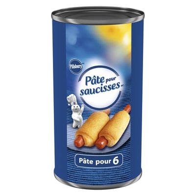Pillsbury Pâte Pour Saucisses, Pâte Réfrigérée, Prête à Cuire, 6 unités 200 g, 1,75 $/100g
