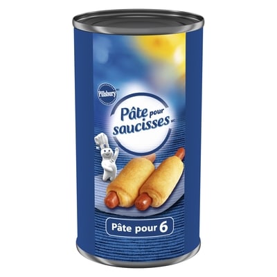 Pillsbury Pâte Pour Saucisses, Pâte Réfrigérée, Prête à Cuire, 6 unités 200 g, 1,75 $/100g