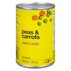 No Name Peas & Carrots 398 ml, $0.35/100ml