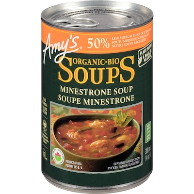 Amys Lower In Sodium Organic Soup, Minestrone 398 ml, $1.63/100ml